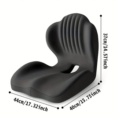 Ergonomic Memory Foam Seat Cushion with Lumbar Support – Pressure Relief, Height Boost, Universal Fit