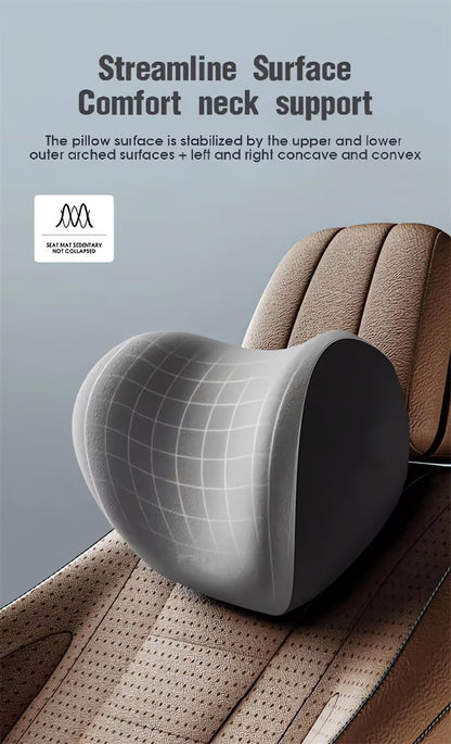 Ergonomic Car Headrest & Lumbar Support Cushion Set