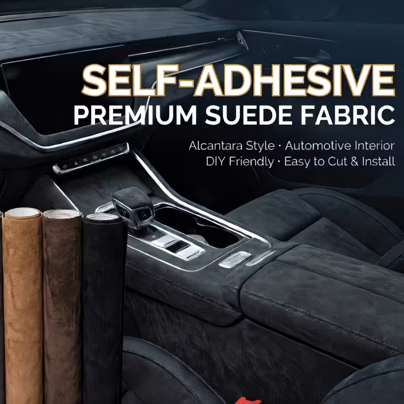 🚗 50% OFF Today Only 🔥 High-quality Italian suede | Microfiber Suede Fabric self Adhesive car Wrapping
