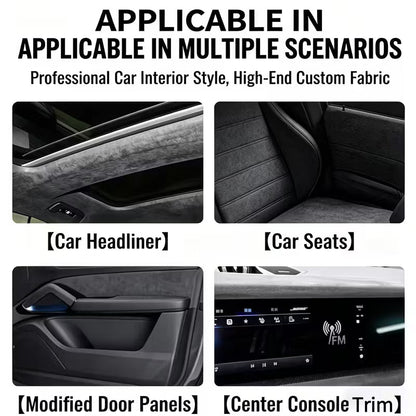 🚗 50% OFF Today Only 🔥 High-quality Italian suede | Microfiber Suede Fabric self Adhesive car Wrapping